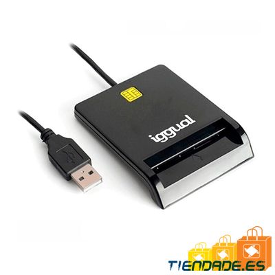 iggual Lector tarjetas ID DNI SIP USB 2.0 negro