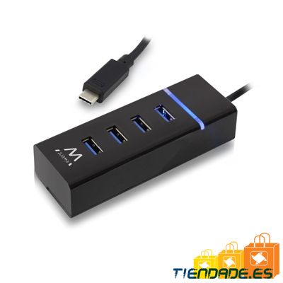 Ewent E1137 HUB USB TIPO C 4 PUEROS USB 3.1