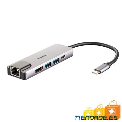 D-Link DUB-M520 Hub USB-C HDMI/2USB 3.0/USB-C/Ethe