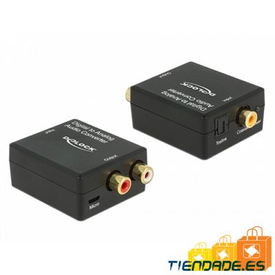 Delock Convertidor de audio Digital Toslink a RCA