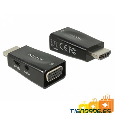 Delock Adaptador HDMI-A macho VGA hembra/audio