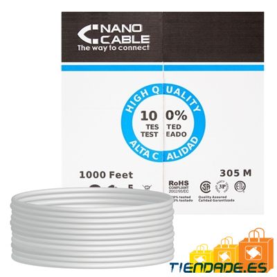 Nanocable Bobina  RJ45 CAT5E UTP Flexible 305Mts