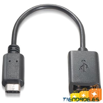 Nanocable Cable USB 2.0 3A, USB-C/M-A/F, 15cm