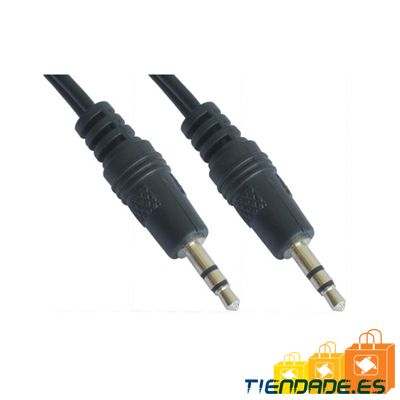 Nanocable Cable Audio, Jack 3.5/M-M, negro, 5 M