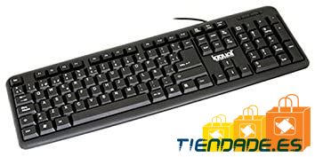 iggual Basic - Teclado estndar 105 Letras, Color Negro 