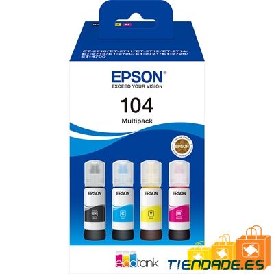 Epson Botellas Multipack Ecotank 104 4 Colores