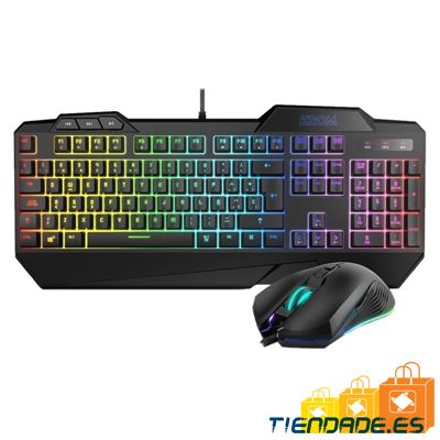 Krom Pack Teclado Semimecanico y Raton Krusher SP