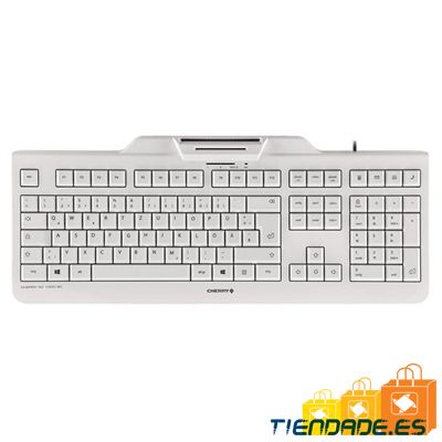 Cherry Teclado+Lector Chip Integrado (DNIe) Blanco