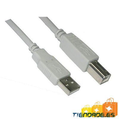 Nanocable Cable USB 2.0 A/M-B/M, Beige, 1.8 m