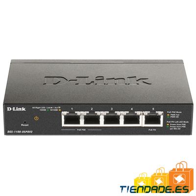 D-Link DGS-1100-05PDV2 Switch 5xGb PoE 1xPD (18W)