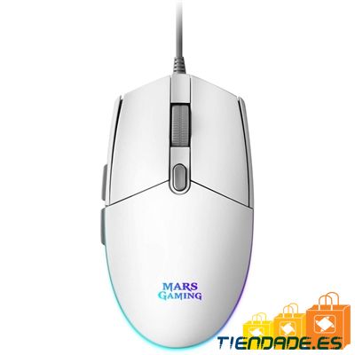 Mars Gaming Ratn MMG 3200dpi RGB FLOW Blanco