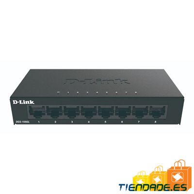 D-Link DGS-108GL Switch 8xGB Metal Plug&Play