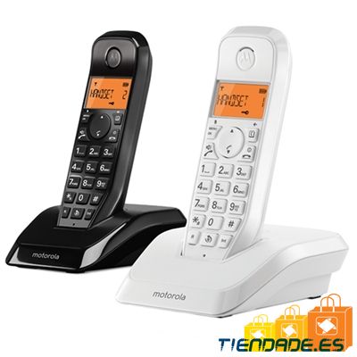 MOTOROLA S1202 Telefono DECT DUO Blanco / Negro