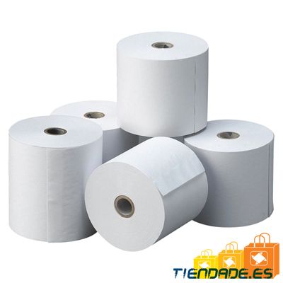 Rollo Papel Trmico 80X80X12 MM Pack 6 Uds sin BPA