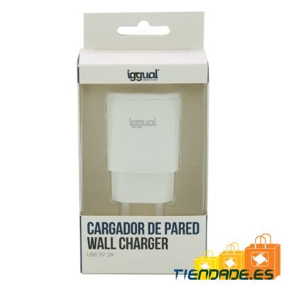 iggual Cargador de pared 1xUSB 5V/2A (10W)