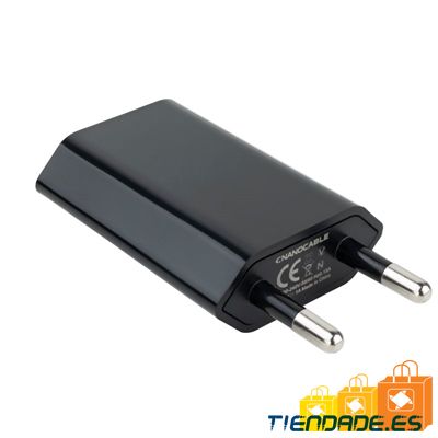 Nanocable Mini Cargador USB Ipod /Iphone 5V-1A Neg