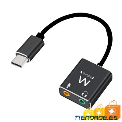 Ewent Cable adaptador de audio USB tipo C/ Jack