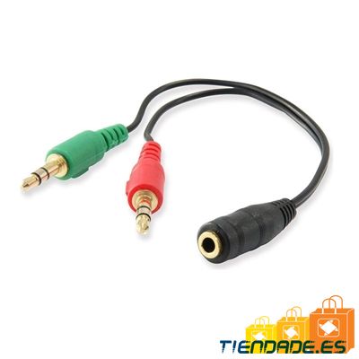 Ewent Cable Audio Jack 3,5/H-2 Jack 3,5/M - 0,15mt