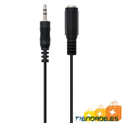 Ewent Cable Audio Estereo 3,5mm/M y 3,5mm/H - 2mt