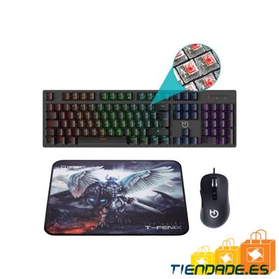 Hiditec Combo Gaming GK400 Tecl+Rat+Alfombrilla