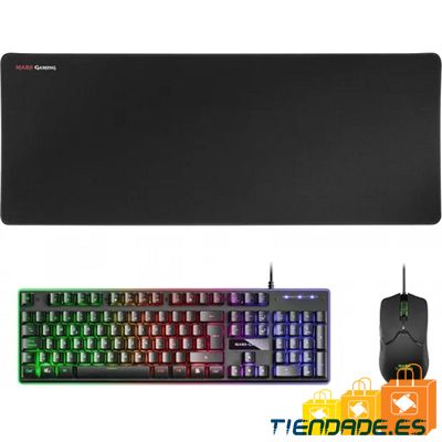 Mars Gaming Combo MCPX GAMING 3IN1 RGB Negro