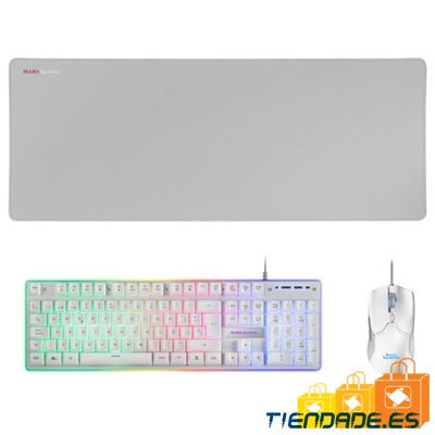 Mars Gaming Combo MCPX GAMING 3IN1 RGB BLANCO