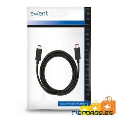 Ewent Cable USB-C Carga Rpida 60W 10Gbps,4K 1m