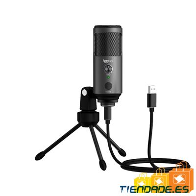 iggual Micrfono condensador Podcasting Pro gris