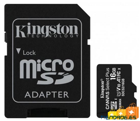 Kingston SDCS2/16GB micro SD XC clase 10 16GB c/a