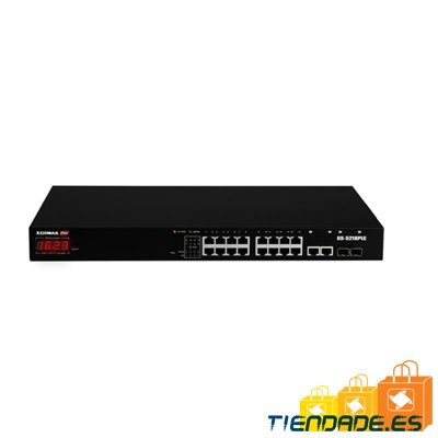Edimax PRO GS-5216PLC Switch 18xGb PoE+ 2xSFP Surv