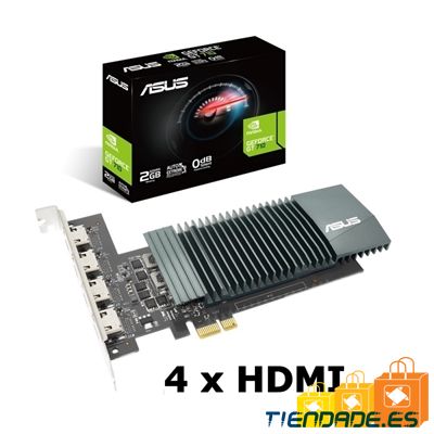 ASUS VGA NVIDIA GT 730-4H-SL-2GD5 2GB 4 monitores