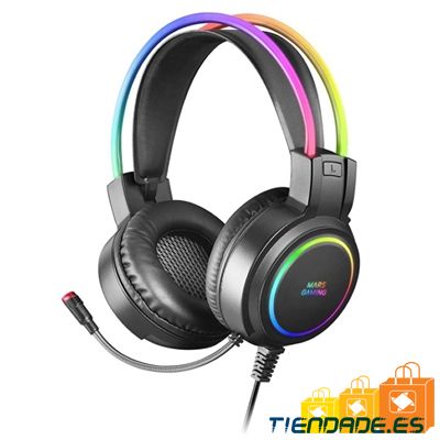 MARS GAMING Auricular+micro MHRGB PC/PS4-5/ BLACK