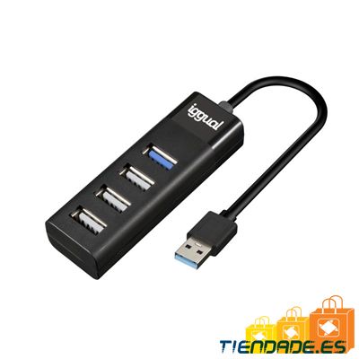 iggual Hub USB x 3 puertos USB 2.0 + 1 USB 3.0