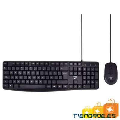 Ewent EW3006 kit teclado+ raton escrit. silenciosa