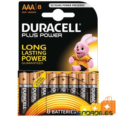 Duracell Plus Power Pila Alcalina AAA LR03 Pack 8