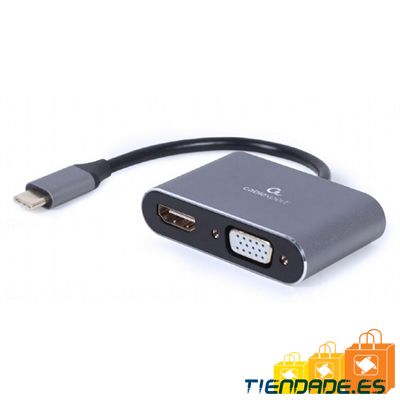 Gembird Adaptador USB Type-C a HDMI /VGA Gris