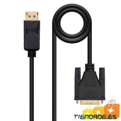 Nanocable Cable Conversor DP a DVI 1 M Negro