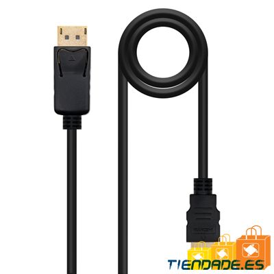 Nanocable Cable Conversor DP a HDMI 1 M Negro