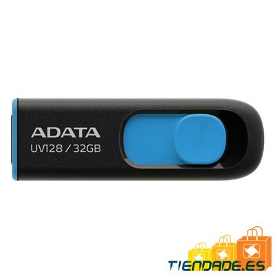 ADATA Lapiz Usb UV128 32GB USB 3.2 Negro/Azul