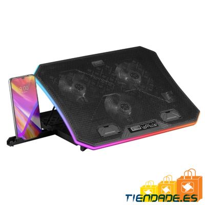 MARS GAMING Base Refrig. portatil 19" +sopor movil