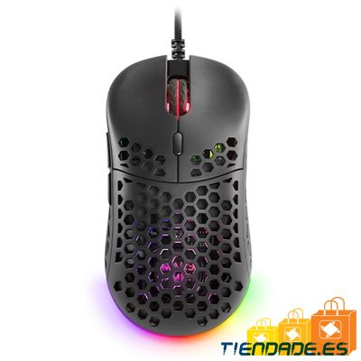 Mars Gaming Raton Gaming ligero RGB negro