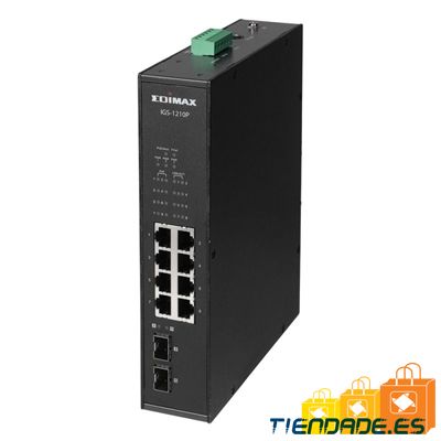 Edimax IGS-1210P Indus Din-Rail Switch 8xGbE PoE+