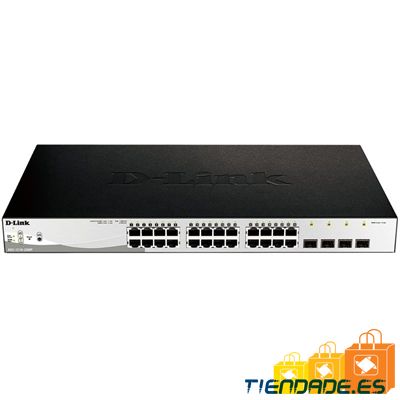 D-Link DGS-1210-28MP/E Switch 24xGb PoE+ 4xSFP Com