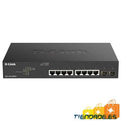 D-Link DGS-1100-10MPV2/E Switch 8xGb PoE+ 2xSFP