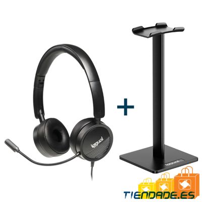 iggual Kit auriculares Dual Tech + soporte SA22