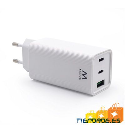 EWENT Cargador carga rapido 65w usb-c y usb-a