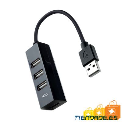 Nanocable Hub USB 2.0 con 4 Puertos de USB 2.0