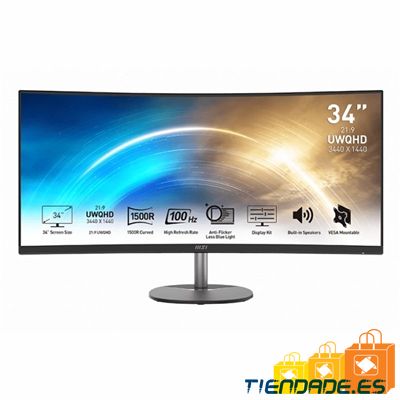 MSI MP341CQ Monitor34" UWQHD VGA HDMI MM curv