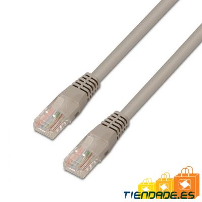 Aisens Latiguillo RJ45 CAT.6 UTP 1.0m Gris Cobre