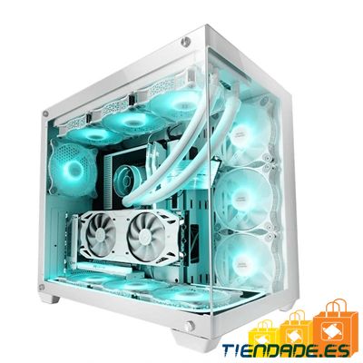 MARS GAMING Torre E-ATX MCV4 XXL PREMIUM White